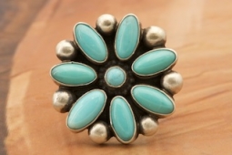 Genuine Campitos Turquoise Sterling Silver Ring
